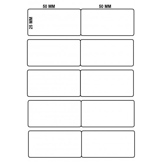50x25mm 2ups 2500nos Per Roll Barcode Label
